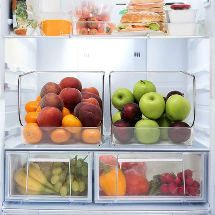 10PCS Clear Plastic Storage Box Set Food Supermarket Display Organizer Container