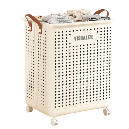 Folding Portable Laundry Basket Multifunctional Storage for Bathroom Household