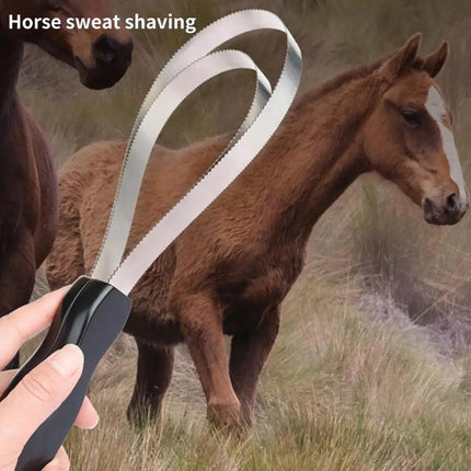 Horse Sweat Scraper Serrated Grooming Tool For Cleaning And Shaving Harness