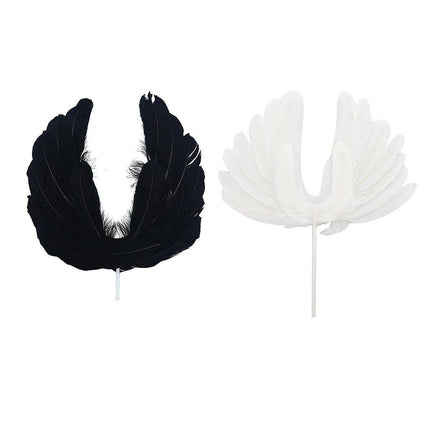 Angel Feather Wings Cake Toppers Party Decoration for Birthday Wedding Festive