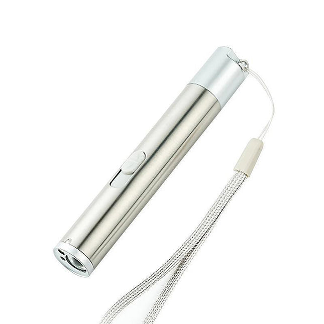 3 in 1 Multi Function Premium Cat Toy Laser Pointer USB Charging LED Torch Light - Aimall