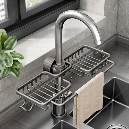 Multifunctional Faucet Shelf Kitchen Storage Sink Draining Basket Household Rack