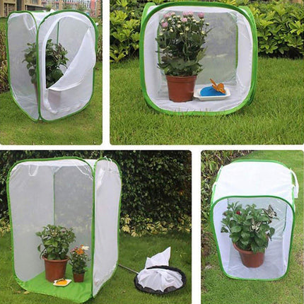 Collapsible Insect Cage Garden Insect Screen Plant Cultivation Cage for Outdoor