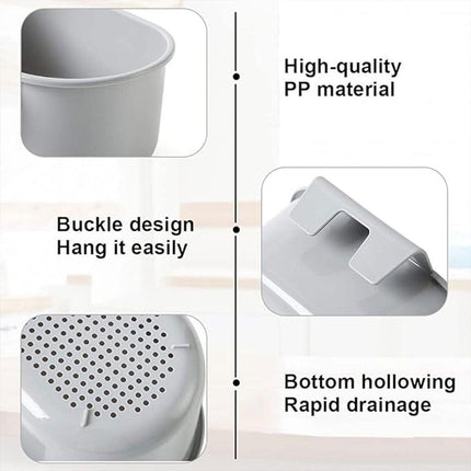 4PCS Multifunctional Sink Drain Basket Hangable Storage Organizer Kitchen Gadget