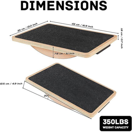 Professional Balance Board Wooden Fitness Wobble Yoga Board Pilate Fitness Train