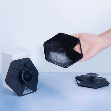 Silicone Bath Brush Soft Bristle Body Scrubber Facial Cleaning Massage Tool