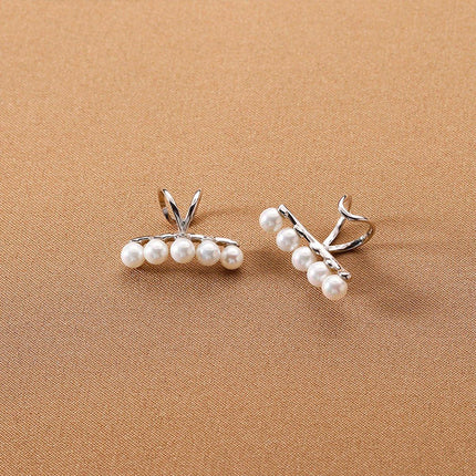 Pearl Ear Bone Clip Earrings No Piercing Needed Elegant Jewelry for Women Girls