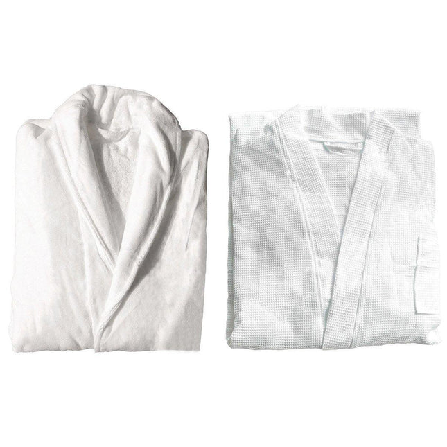 Cotton Kimono Collar Bathrobe Hotel Quality Thick Fleece Towel Embroidered Robe