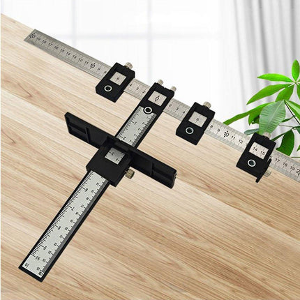 Furniture Carpentry Drill Guide Punch Locator Woodworking Hole Locator Ruler