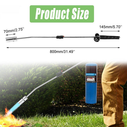 Propane Weed Burner Butane Gas Torch Garden Wand Lighter Handle Tool Kill Weeds