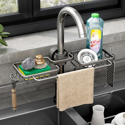 Multifunctional Faucet Shelf Kitchen Storage Sink Draining Basket Household Rack