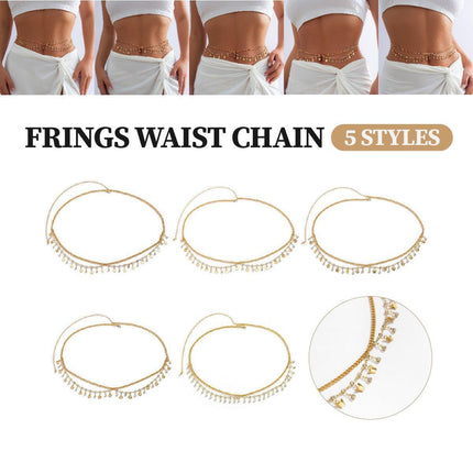 Bikini Body Chain Waist Jewelry Women Multi Layer Beach Fashion Waist Chain