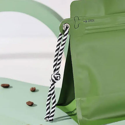 20 Pack Sealed Tea Coffee Bags Heat Seal Zipper Hang Rope Aluminum Foil Storage