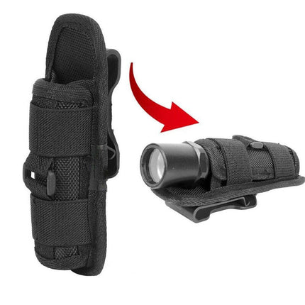 Portable Outdoor Military Flashlight Bag Pouch Tactical Case Holster Belt Holder