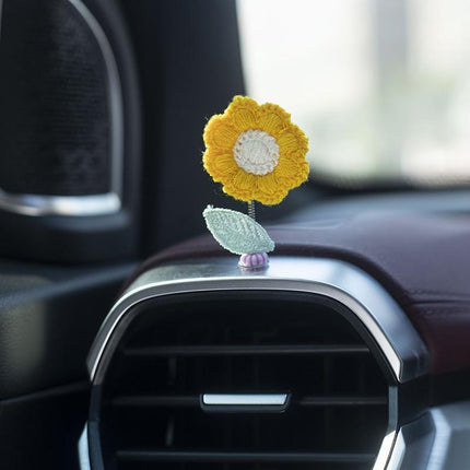Fashion Car Dashboard Shaking Head Plant Flower Ornaments Automobile Decoration - Aimall