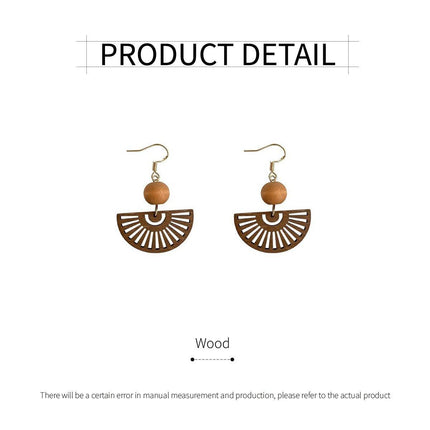 Chinese Fan Earrings Elegant Design Traditional Style Jewelry Women Fashion
