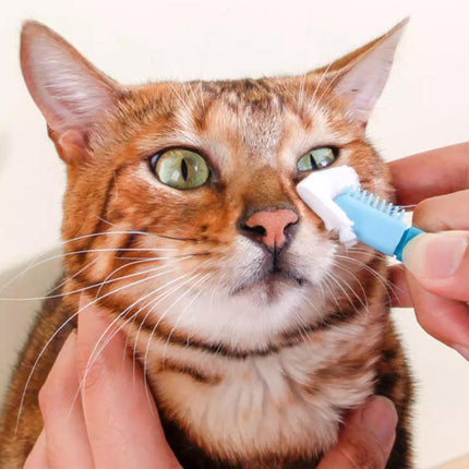 Tear Stain Remover Silicone Pet Eye Brush Grooming Tool for Cats Dogs Cleaning