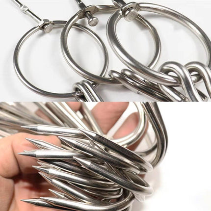 10PCS Stainless Steel Roast Duck Hooks Duty Double Hooks for Chicken Meat Goose
