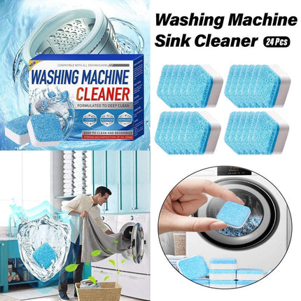 24PCS Washing Machine Cleaner Tablets Disinfectant Effervescent Stain Remover