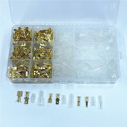 480pcs Spade Crimp Terminals Kit Insulated Electrical Wire Connectors