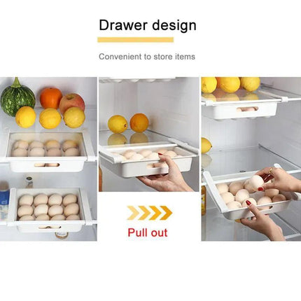 3pcs Pull Out Egg Drawer Organizer for Refrigerator Home Storage Tray Kitchen