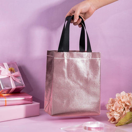 24pcs Laser Non Woven Gift Bags Tote Bags for Party Favor Wedding and Birthday