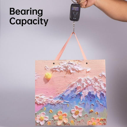 10pcs Oil Painting Gift Paper Bags for Birthday and Holiday Gift Packaging Tote