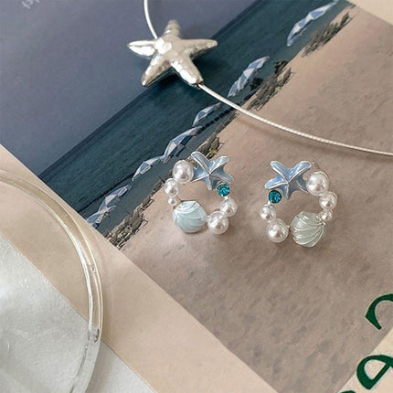 Star Shaped Earrings Women Elegant Temperament Stylish Fashion Jewelry Accessory