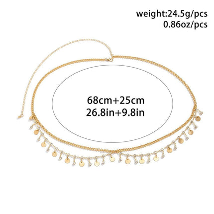 Bikini Body Chain Waist Jewelry Women Multi Layer Beach Fashion Waist Chain