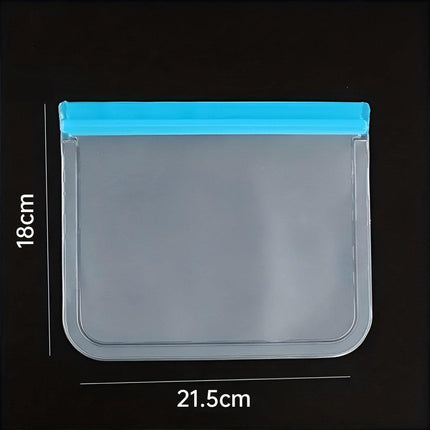 10pcs Reusable Frosted Food Storage Bags Ziplock Transparent Fresh Keeping