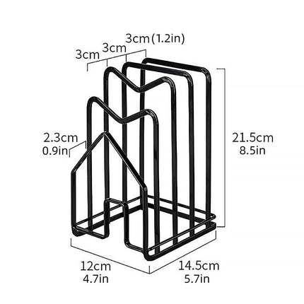 Kitchen Pot Lid Rack Chopping Board Holder Storage Organizer Countertop Shelf