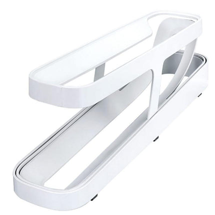 Rolldown Refrigerator Egg Dispenser Auto Rolling Egg Holder 2 Tier Storage Rack - Aimall