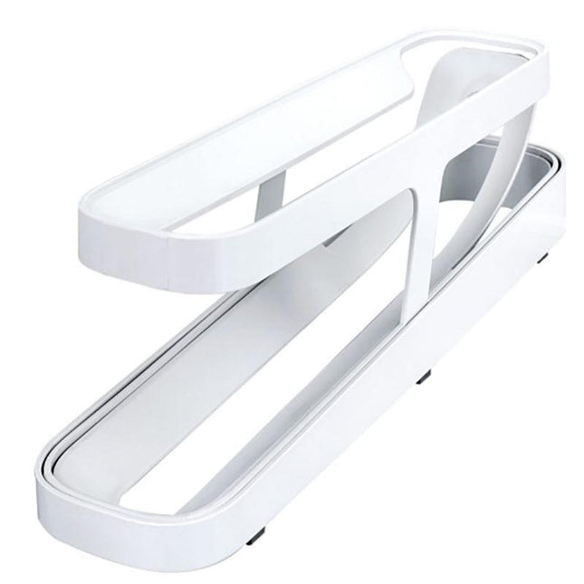 Rolldown Refrigerator Egg Dispenser Auto Rolling Egg Holder 2 Tier Storage Rack - Aimall