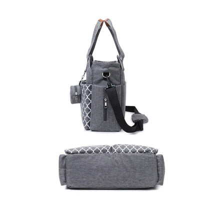 Large Capacity Nappy Bag for Pram with Shoulder Strap Canvas Tote for Mum Use