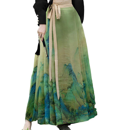 Autumn Chinese Style Horse Skirt for Women Daily Commute Retro Temperament