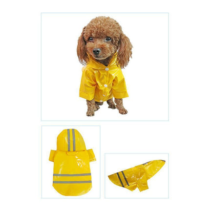 L Size Outdoor Hoodies Jacket Waterproof Pet Dog Clothes Puppy Raincoat Rain Coat - Aimall