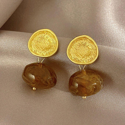Vintage Style Curry Earrings For Women Elegant Premium Look Fashion Jewelry