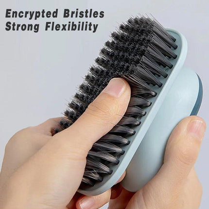 2PCS Blue Soft Bristle Shoe Brush and Multifunctional Cleaning Laundry Brush