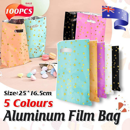 100PCS Kids Favors Aluminum Film Bag Small Five-pointed Star Candy Package Party - Aimall