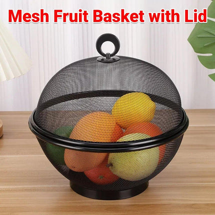 Multi-Function Kitchen Fruit Basket With Lid Drain Basket Washing Draining Cover