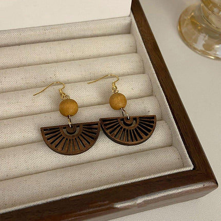 Chinese Fan Earrings Elegant Design Traditional Style Jewelry Women Fashion