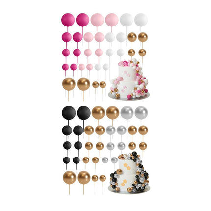 4set Colourful Foam Balls Cake Decoration Mini Balls Birthday Party Decor