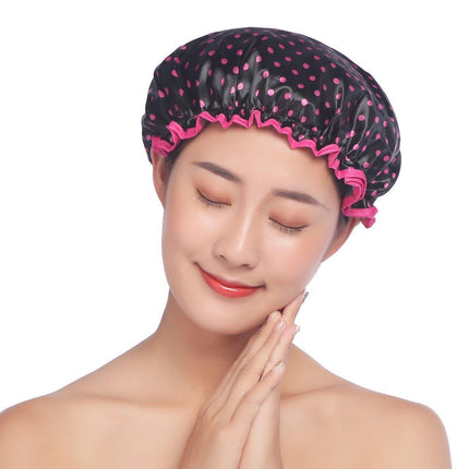 Woman Shower Cap Reusable Long Hair Large Turban Bathroom Waterproof Hair Cap
