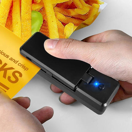 Portable Mini Heat Sealing Machine USB Rechargeable Food Sealer Plastic Bag - Aimall
