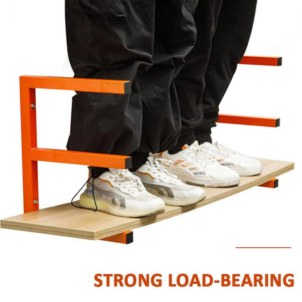 2PCS Wall Mounted Folding Storage Rack Carbon Steel Multi-Layer Organizer