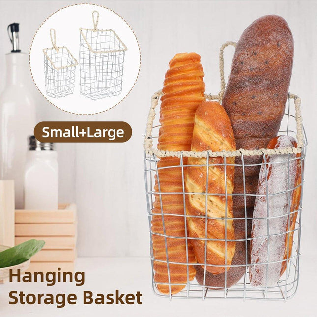 Wire Woven Storage Basket for Home Organization Sundry Basket Decorative Storage