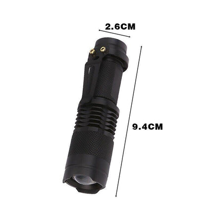 5/10x Mini Q5 LED Flashlight Torch Adjustable Focus Zoom Light Lamp 1200LM - Aimall