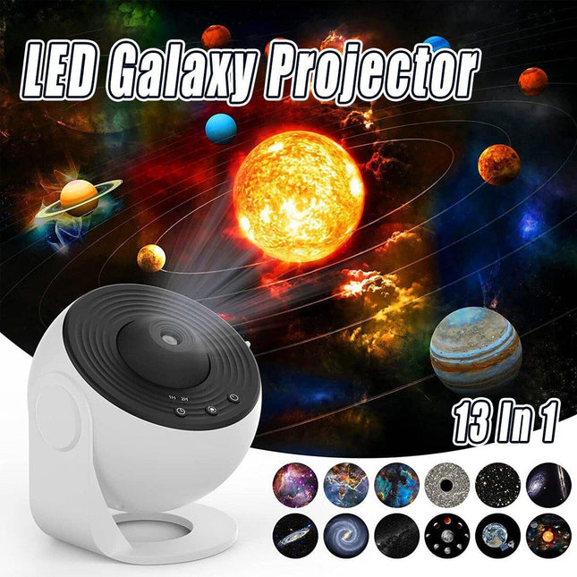 Galaxy Starry Sky Projector LED Night Light 13in1 Rotating Planetarium Star Lamp