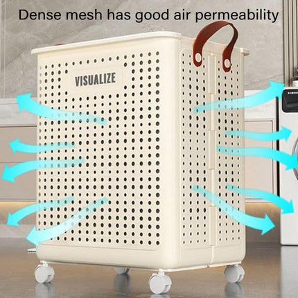 Folding Portable Laundry Basket Multifunctional Storage for Bathroom Household