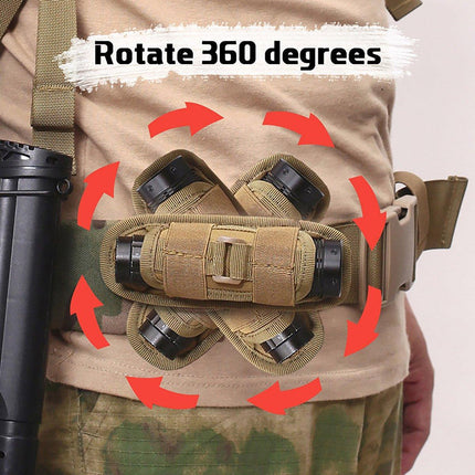 Portable Outdoor Military Flashlight Bag Pouch Tactical Case Holster Belt Holder